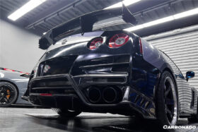 DarwinPRO 2008-2023 Nissan GTR R35 CBA DBA EBA TS Style Rear Bumper with Diffuser Undertray And Fins - image 5
