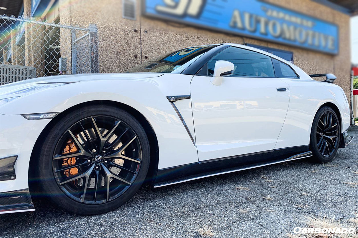DarwinPro Aerodynamics DarwinPRO GTR R35 CBA DBA VA-II Style Carbon Fiber Side Skirts Under Board - Image 2