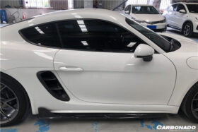 DarwinPRO 2017-2025 Porsche 718 Cayman Boxster AM Style Carbon Fiber Side Skirts - image 5