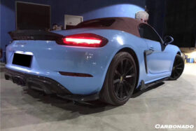 DarwinPRO 2017-2025 Porsche 718 Cayman And Boxster AM Style Carbon Fiber Rear Lip with Caps - image 6