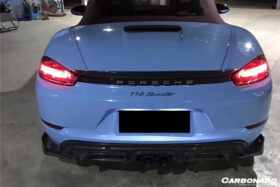 DarwinPRO 2017-2025 Porsche 718 Cayman And Boxster AM Style Carbon Fiber Rear Lip with Caps - image 5