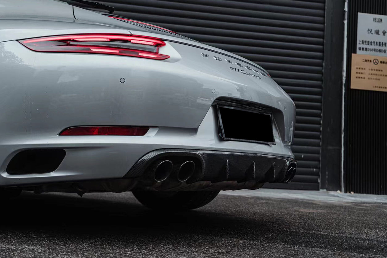 DarwinPRO 2016-2019 Porsche 911 991.2 Carrera Targa S 4S GTS OD Style Qual Exhaust Rear Lip