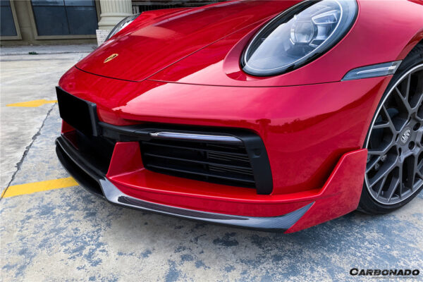 DarwinPRO 2019-2024 Porsche 911 992 Carrera & Targa & S & 4 & 4S & Cabriolet WP Style Dry Carbon Front Lip