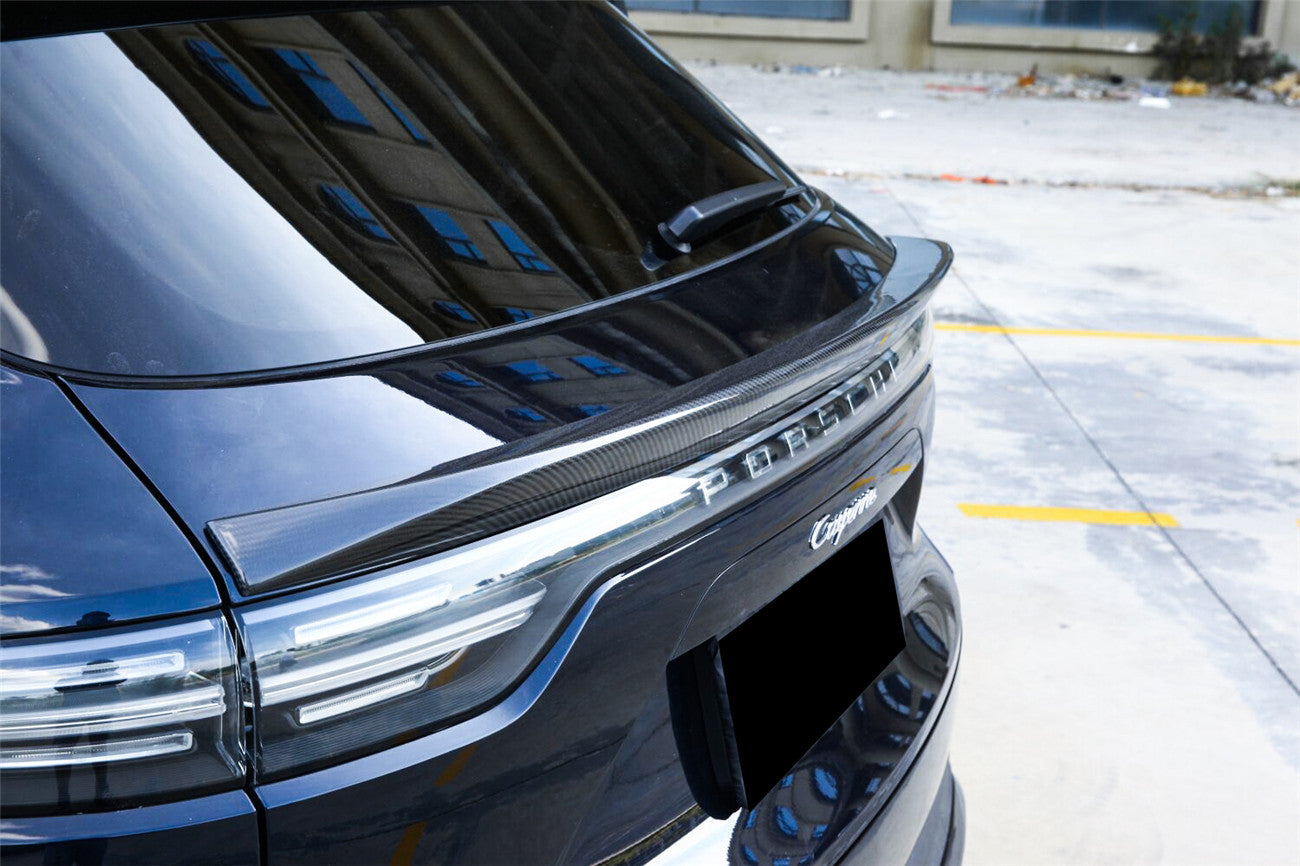 DarwinPRO 2018-2023 Porsche 9Y0 Cayenne S | GTS | E-Hybrid | Turbo Carbon Fiber Trunk Spoiler Wing (Dont Fit Coupe) - Carbonado (OD)