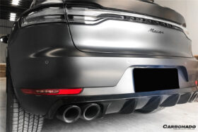 DarwinPRO 2018-2021 Porshe Macan S TA Style Carbon Fiber Rear Lip - image 5