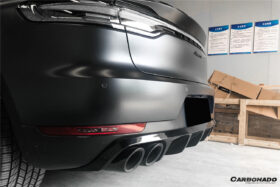 DarwinPRO 2018-2021 Porshe Macan S TA Style Carbon Fiber Rear Lip - image 6