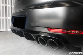 DarwinPRO 2018-2021 Porshe Macan S TA Style Carbon Fiber Rear Lip - image 2