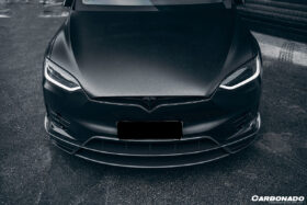 DarwinPRO 2016-2021 Tesla Model X SUV RZS Style Carbon Fiber Front Lip - image 2
