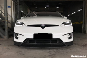 DarwinPRO 2016-2021 Tesla Model X SUV RZS Style Carbon Fiber Front Lip - image 10