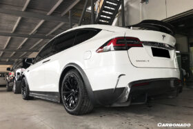DarwinPRO 2019-2021 Tesla Model X SUV RZS Style Carbon Fiber Rear Diffuser - image 8