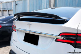 DarwinPRO 2016-2025 Tesla Model X SUV RZS Style Carbon Fiber Trunk Spoiler - image 4