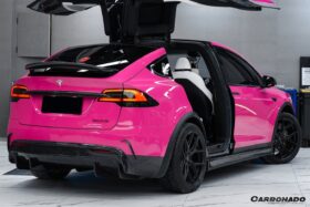 DarwinPRO 2016-2021 Tesla Model X SUV RZS Style Carbon Fiber Rear Bumper Canards - image 3
