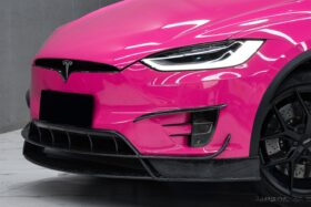 DarwinPRO 2016-2021 Tesla Model X SUV RZS Style Carbon Fiber Front Lip - image 6