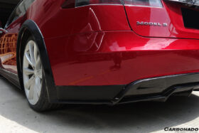 DarwinPRO 2012-2015 Tesla S Pre-facelift RS Style Carbon Fiber Rear Lip - image 5