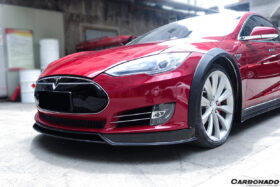 DarwinPRO 2012-2015 Tesla S Pre-facelift RS Style Carbon Fiber Front Lip With Undertray - image 3