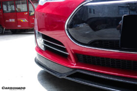 DarwinPRO 2012-2015 Tesla S Pre-facelift RS Style Carbon Fiber Front Lip With Undertray - image 4