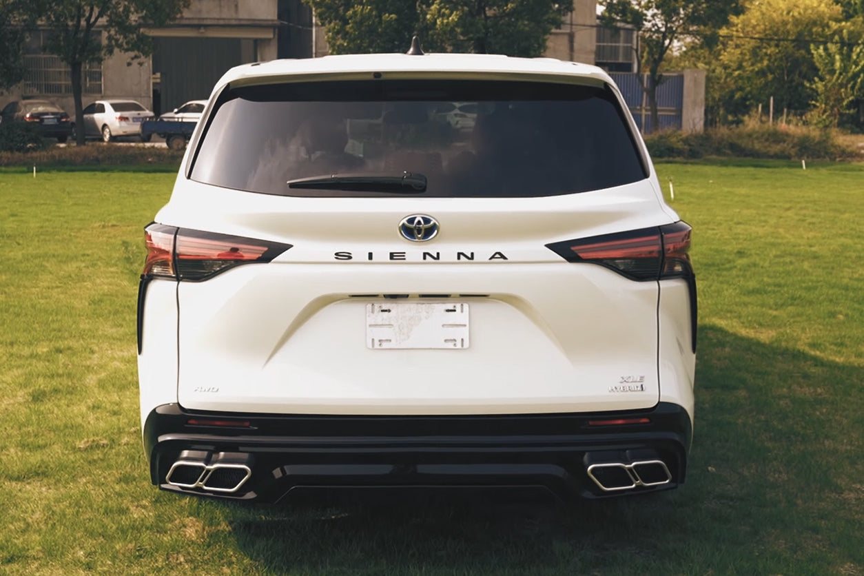 DarwinPRO 2021-UP Toyota Sienna Thunder Style Plastic Rear Diffuser with Tips
