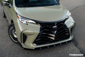 DarwinPRO 2021-UP Toyota Sienna Thunder Style PP Front Bumper with Lip and Grills and LED Light - image 2