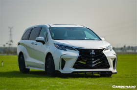 DarwinPRO 2021-UP Toyota Sienna Thunder Style PP Front Bumper with Lip and Grills and LED Light - image 10
