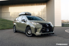 DarwinPRO 2021-UP Toyota Sienna Thunder Style PP Front Bumper with Lip and Grills and LED Light - image 4