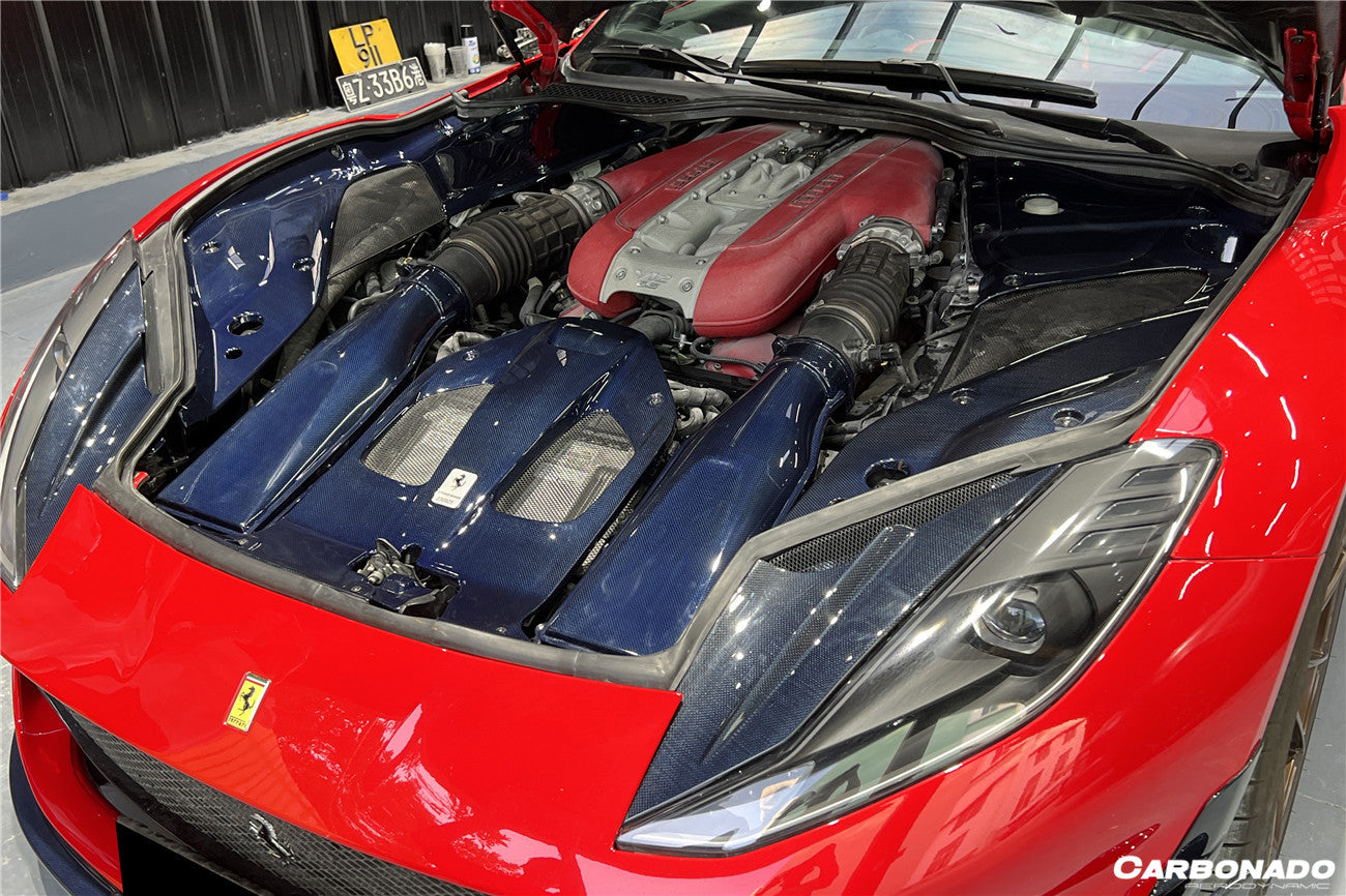 DarwinPRO 2017-2026 Ferrari 812 Superfast / GTS OE Style Carbon Fiber Engine Bay Panels - view 4
