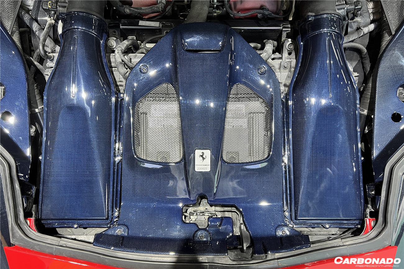 DarwinPRO 2017-2026 Ferrari 812 Superfast / GTS OE Style Carbon Fiber Engine Bay Panels - detail 2