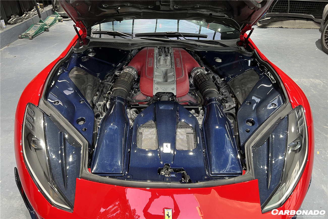 DarwinPRO 2017-2026 Ferrari 812 Superfast / GTS OE Style Carbon Fiber Engine Bay Panels - view 2
