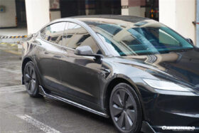 DarwinPRO 2023-2026 Tesla Model 3 LCI Turbo Style Carbon Fiber Pattern Look Body Kit - image 3