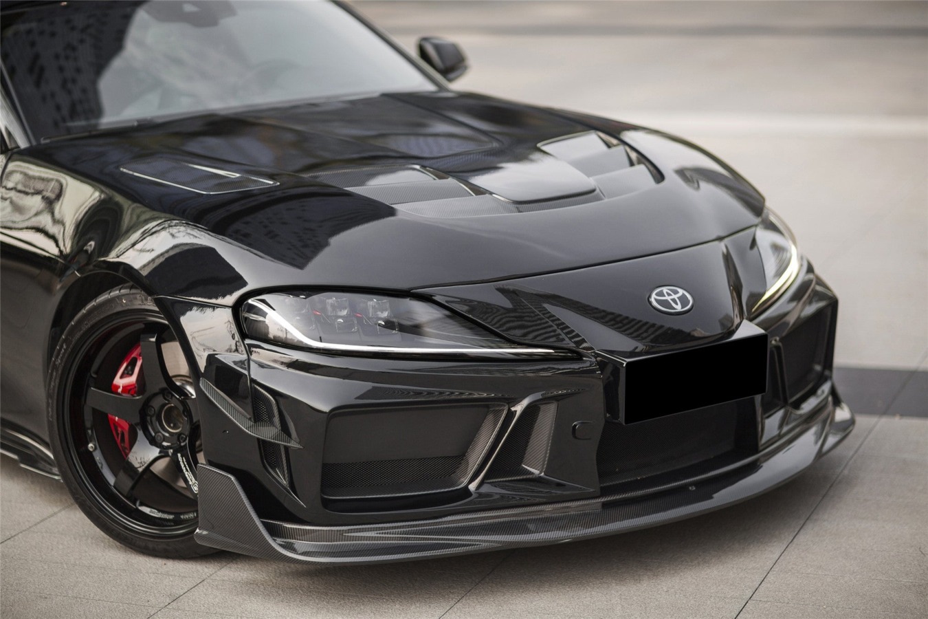 DarwinPRO 2019-UP Toyota GR Supra (J29 & DB) A90 A91 BKSSII Style Partial Carbon Fiber Front Bumper