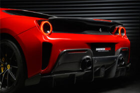 DarwinPRO 2015-2020 Ferrari 488 GTB Pista Style Carbon Fiber Rear Bumper And Wing - image 9