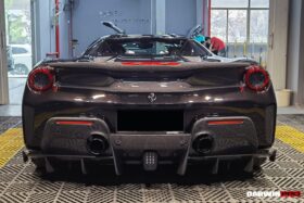 DarwinPRO 2015-2020 Ferrari 488 Spider Pista Style Carbon Fiber Rear Bumper And Wing - image 10