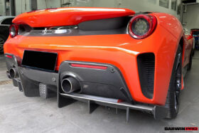 DarwinPRO 2018-2020 Ferrari 488 Pista Rear Bumper With Carbon fiber Upper Shell - image 6