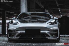 DarwinPRO 2017-2023 Tesla Model 3 IMP Performance Partial Carbon Fiber Front Bumper - image 2