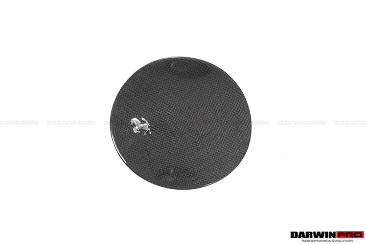 DarwinPRO 2017-2026 Ferrari 812 Superfast / GTS Dry Carbon Fiber Fuel Door Replacement (with Logo)