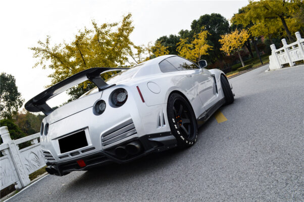 DarwinPRO 2012-2023 Nissan GTR R35 DBA EBA VA Style Rear Bumper With Diffuser Undertray and LED Light