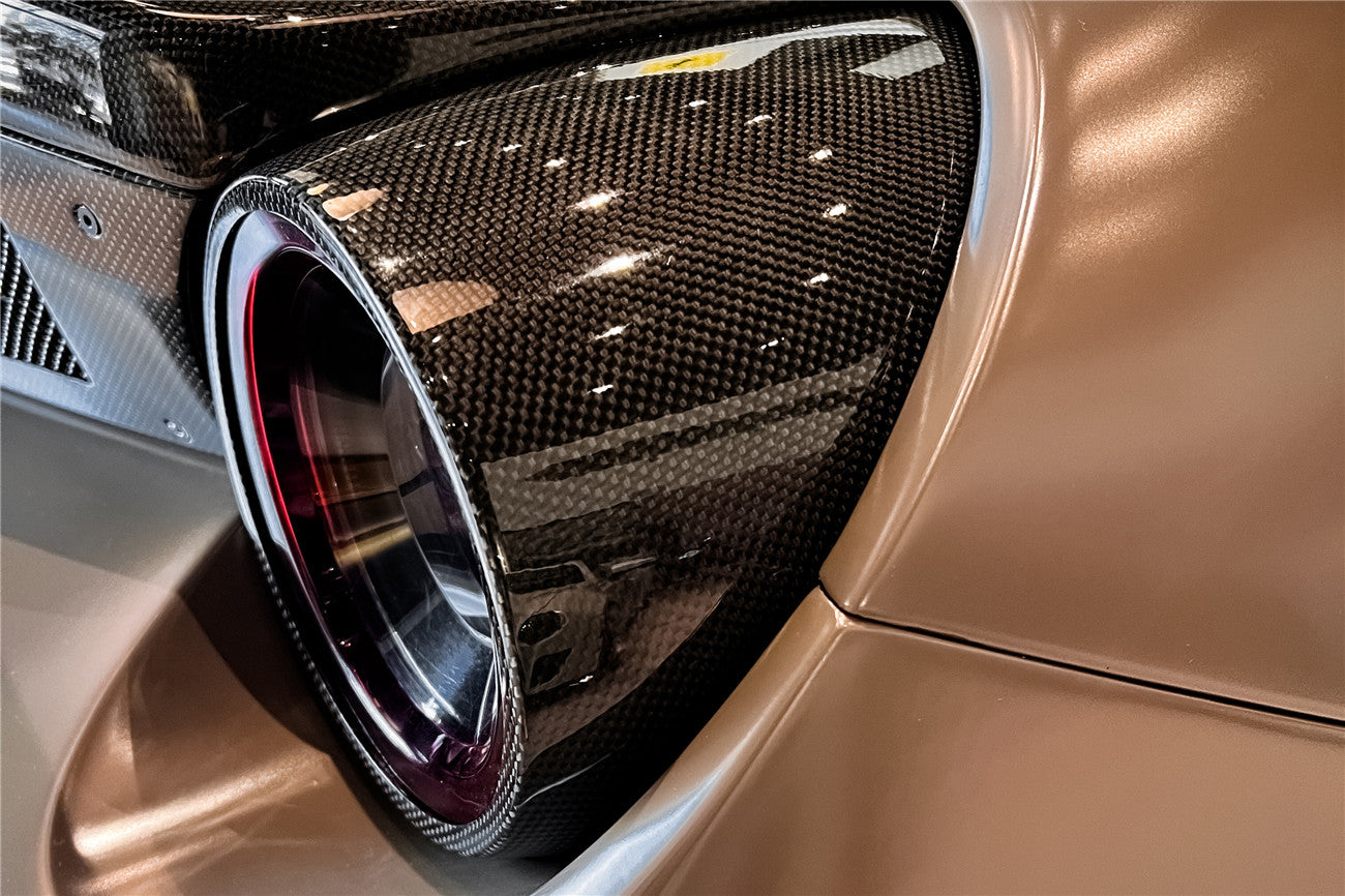DarwinPRO 2015-2020 Ferrari 488 GTB & Spider BKSS Style Tail Light Covers - FF Performance