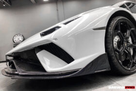DarwinPRO 2015-2025 Lamborghini Huracan LP610 & LP580 & EVO & Tecnica BKSS Style Partial Carbon Front Bumper with Lip - image 7