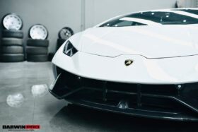 DarwinPRO 2015-2025 Lamborghini Huracan LP610 & LP580 & EVO & Tecnica BKSS Style Partial Carbon Front Bumper with Lip - image 3