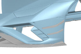 DarwinPRO 2019-2025 Lamborghini Huracan EVO RWD AD Style Dry Carbon Front Bumper Canards - image 6