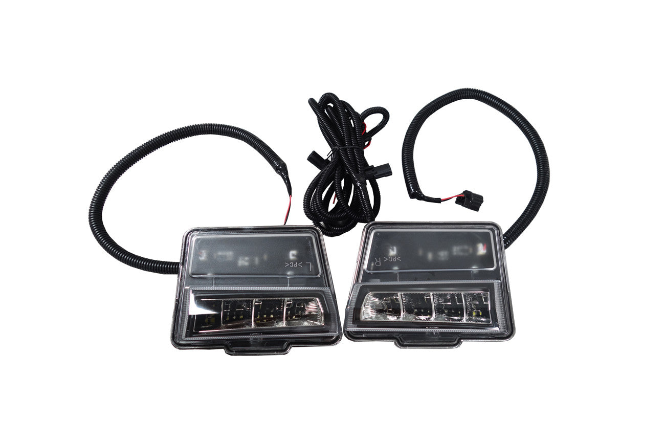 DarwinPro Aerodynamics DarwinPRO GTR R35 EBA Front Bumper LED Day Running Lights