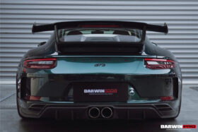 DarwinPRO 2017-2019 Porsche 911 991.2 GT3 Only BKSS Style Carbon Fiber Rear Lip Diffuser - image 6