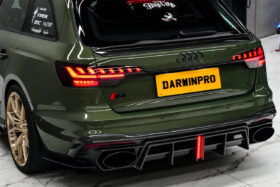 DarwinPRO 2020-2025 Audi S4 Avant B9.5 BKSS Style Carbon Fiber Rear Diffuser with exhasut tips - image 4