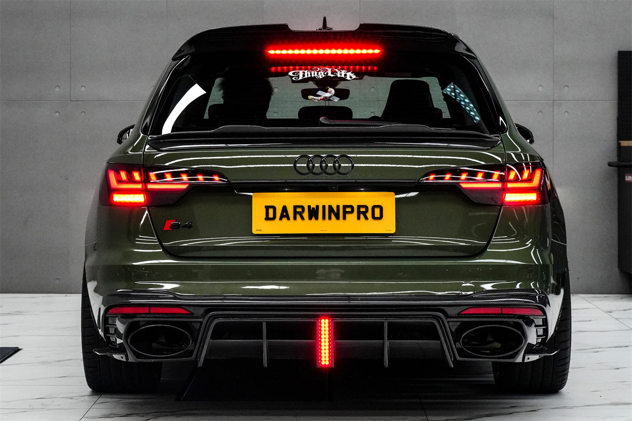 DarwinPRO 2020-2025 Audi S4 Avant B9.5 BKSS Style Carbon Fiber Rear Diffuser with exhasut tips