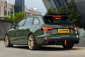DarwinPRO 2020-2025 Audi S4 Avant B9.5 BKSS Style Carbon Fiber Rear Diffuser with exhasut tips - image 6