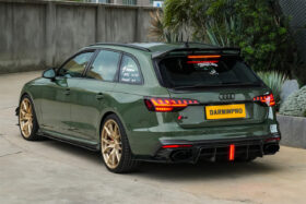 DarwinPRO 2020-2025 Audi S4 Avant B9.5 BKSS Style Carbon Fiber Rear Diffuser with exhasut tips - image 7