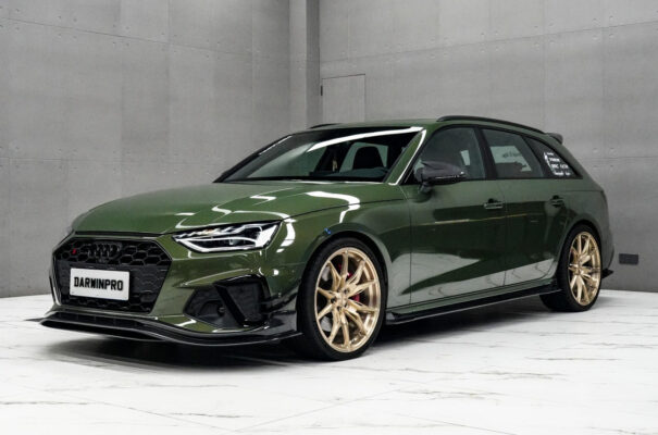 DarwinPRO 2020-2025 Audi S4 Avant B9.5 BKSS Style Carbon Fiber Front Bumper Canards