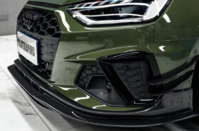 DarwinPRO 2020-2025 Audi S4 Avant B9.5 BKSS Style Carbon Fiber Front Bumper Canards - image 3