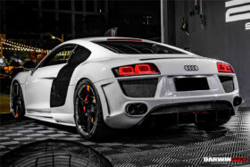DarwinPRO 2006-2015 Audi R8 Partial Carbon Fiber Rear Bumper With Exhaust Tips DarwinPRO (DPGT) Fits Coupe | Spyder - image 4
