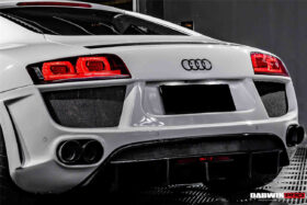 DarwinPRO 2006-2015 Audi R8 Partial Carbon Fiber Rear Bumper With Exhaust Tips DarwinPRO (DPGT) Fits Coupe | Spyder - image 5