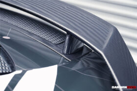 DarwinPro Aerodynamics DarwinPRO R8 GEN2 Coupe ONLY GT Style Carbon Fiber Trunk Wing with Base - Image 4